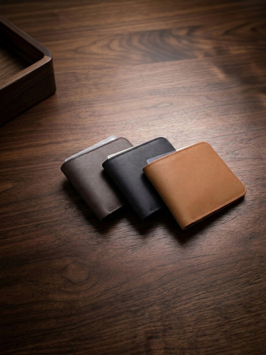 Men’s Genuine Leather Bifold Wallet with Flip ID Passcase | Slim Wallet